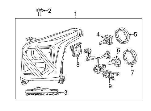 2015 GMC Yukon XL Bulbs Diagram 2 - Thumbnail