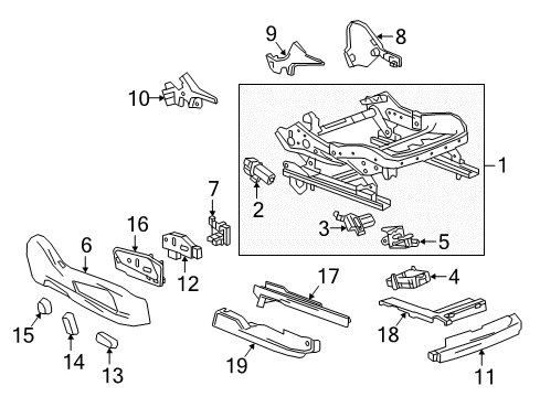 2023 Cadillac XT5 Cap, Front Seat Adjuster Vertical Actuator Handle Bolt *Titanium Diagram for 84211090