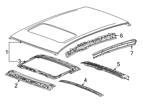 2014 Chevy Sonic Roof & Components Diagram 1 - Thumbnail