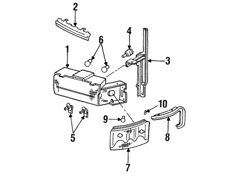 1995 Cadillac Fleetwood Bulbs Diagram