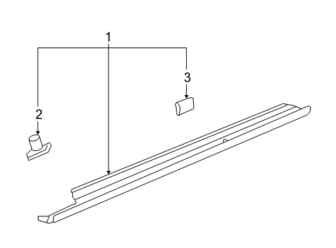 2009 Cadillac STS Molding Assembly, Rocker Panel *Crbn Flsh Mount Diagram for 25898930