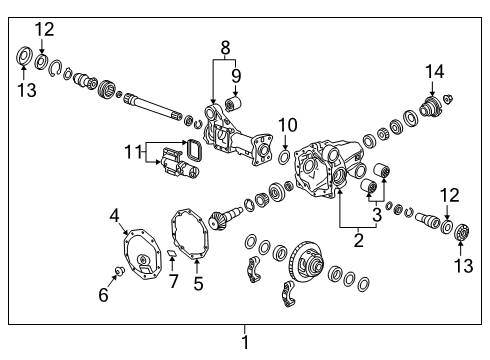 2020 Chevy Silverado 1500 Carrier & Components - Front Diagram