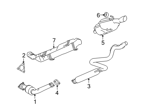 2007 Pontiac G5 Exhaust Components Diagram 2 - Thumbnail