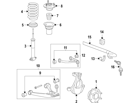 2022 Chevy Tahoe Suspension, Ride Control, Stabilizer Bar Diagram 2 - Thumbnail