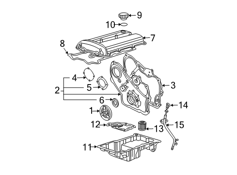 2006 Chevy Malibu Engine Parts & Mounts, Timing, Lubrication System Diagram 1 - Thumbnail