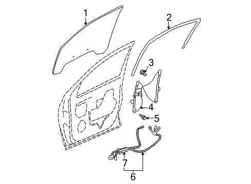 2005 Buick Rendezvous Front Door Diagram 1 - Thumbnail