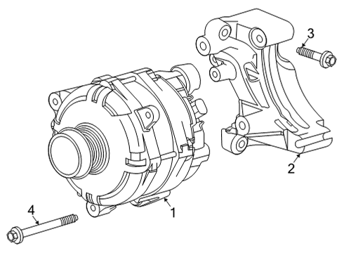 2023 GMC Sierra 1500 GENERATOR ASM-. Diagram for 13540929