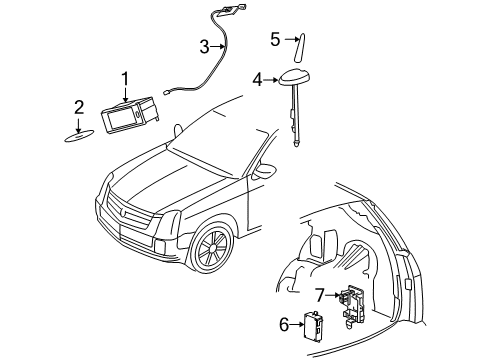 2006 Cadillac SRX Navigation System Diagram