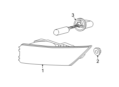 2003 Saturn Ion Front Lamps - Fog Lamps Diagram 1 - Thumbnail