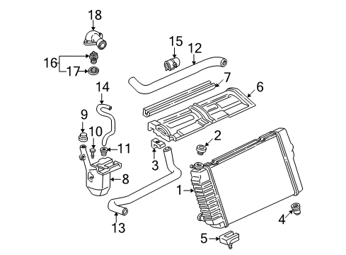 1995 Chevy Camaro Guard, Radiator Outlet Hose *Black Diagram for 10236571