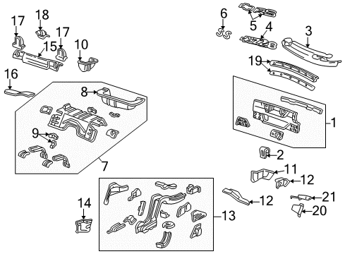 1996 Chevy Camaro Panel Assembly, Rear Compartment Diagram for 10297993