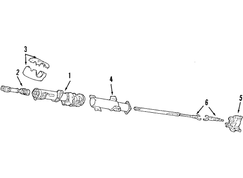 2003 Pontiac Grand Am Column Assembly, Steering Diagram for 26098135