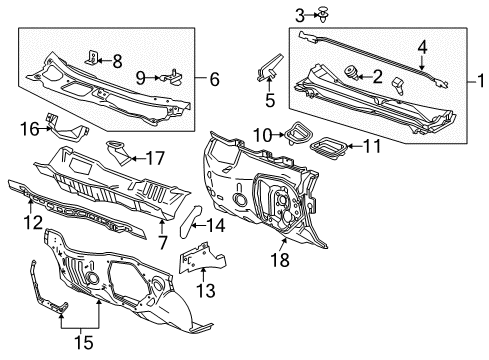 2010 GMC Terrain Cowl Diagram