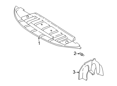 2002 Buick Park Avenue Splash Shields Diagram