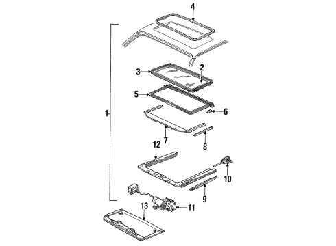 1986 Pontiac 6000 Gskt, Roof Diagram for 3064690