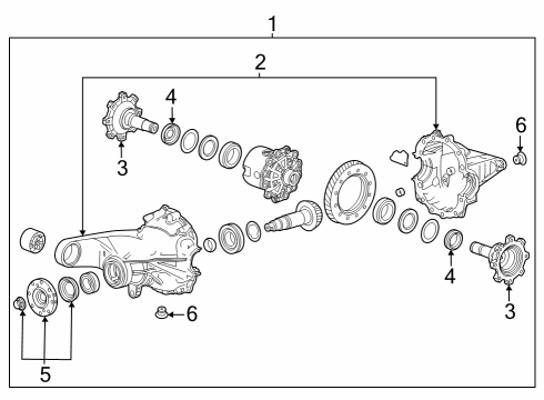 2021 Cadillac Escalade Axle & Differential - Rear Diagram 2 - Thumbnail