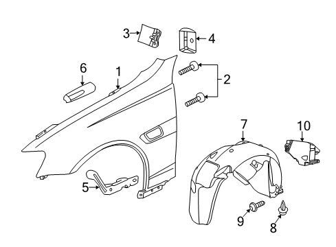 2014 Chevy Caprice Fender & Components Diagram