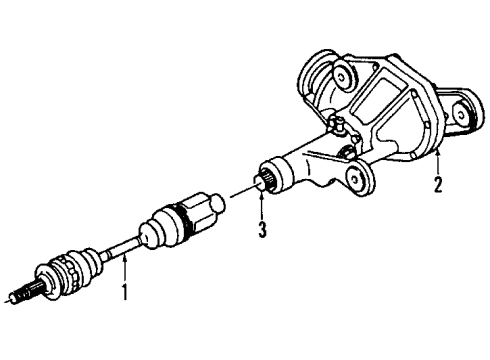 1989 Chevy Celebrity Propeller Shaft Assembly Diagram for 26021953