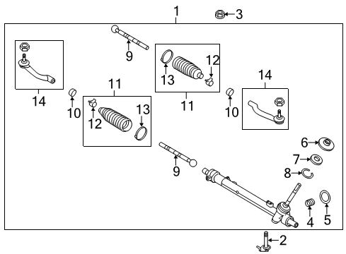 2015 Chevy City Express Steering Column & Wheel, Steering Gear & Linkage Diagram 3 - Thumbnail