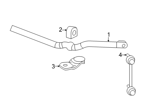 2014 Cadillac CTS Stabilizer Bar & Components - Front Diagram 2 - Thumbnail