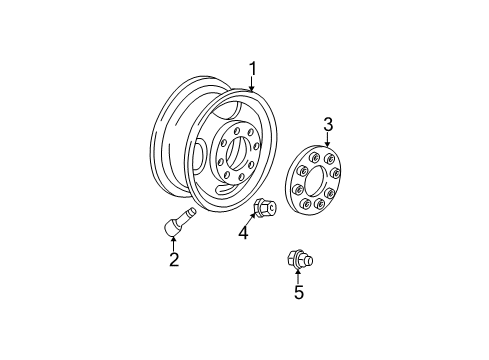 2000 Chevy C2500 Wheels Diagram 1 - Thumbnail