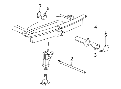 2010 Chevy Silverado 1500 Spare Tire Carrier Diagram 2 - Thumbnail