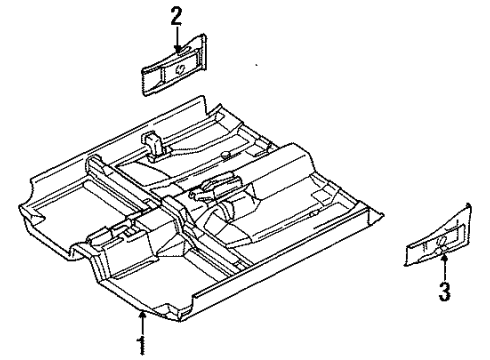 2000 Chevy Metro PANEL, Floor Pan Diagram for 91173472