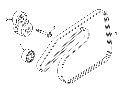 2017 Buick Cascada Belts & Pulleys, Cooling Diagram