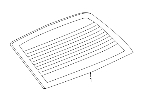 2008 Chevy Cobalt Back Glass, Reveal Moldings Diagram 1 - Thumbnail