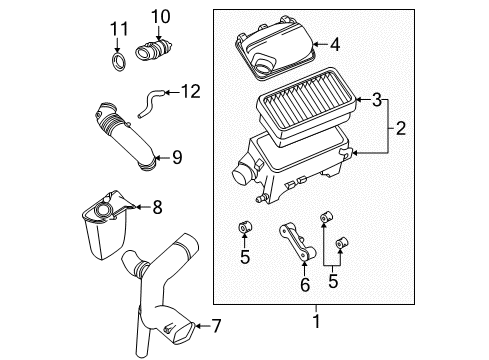 2004 Saturn L300 Duct Asm,Air Cleaner Outlet (W/ Intake Air Temperature Sensor) Diagram for 9202349