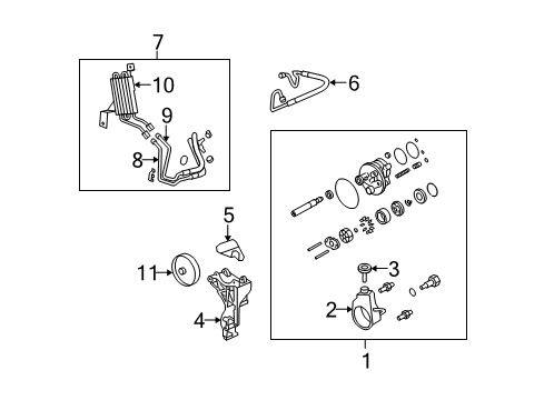 2008 Hummer H2 P/S Pump & Hoses, Steering Gear & Linkage Diagram 3 - Thumbnail