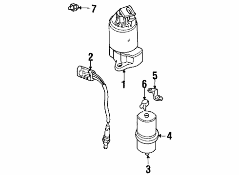 1992 Pontiac Bonneville Solenoid Assembly, Fuel Vapor Canister Purge Diagram for 25530972