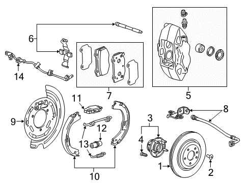 2016 Chevy Corvette Rear Wheel Bearing (W/ Bearing) Diagram for 23193306