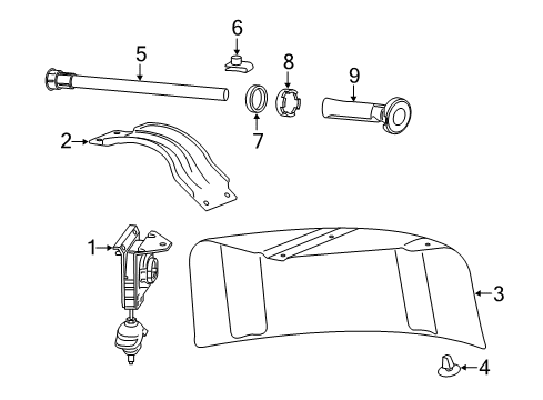 2017 GMC Canyon Reinforcement Assembly, Frame Diagram for 23176415