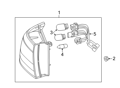 2012 Buick Verano Lamp Assembly, Tail Diagram for 22908909