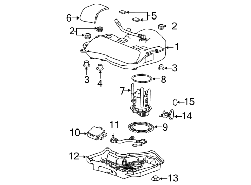 2018 Chevy Cruze Canister Assembly, Evap Emission Diagram for 84121856