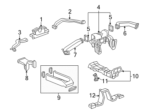 2013 Cadillac CTS Ducts Diagram 3 - Thumbnail