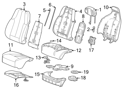 2024 Cadillac LYRIQ COVER ASM-F/SEAT CUSH *BACKEN BLACKK Diagram for 87824395