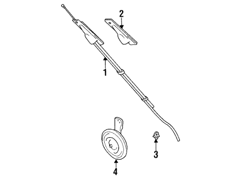 1998 Chevy Tracker Antenna,Radio Diagram for 30000234