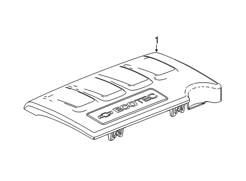 2021 Chevy Trax Engine Appearance Cover Diagram