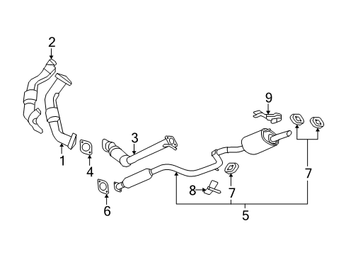 2006 Chevy Monte Carlo Exhaust Components Diagram 1 - Thumbnail