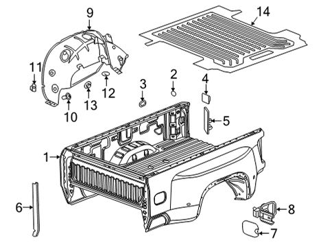 2024 Chevy Silverado 3500 HD Pick Up Box Diagram 3 - Thumbnail