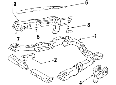 1984 Oldsmobile Omega Frame & Components Diagram