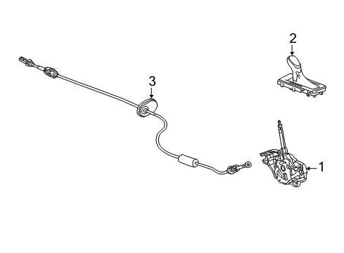 2013 Cadillac XTS Control Assembly, A/Trns (W/O Base) Diagram for 13534687