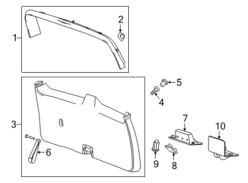 2020 GMC Yukon XL Plug, Rear Compartment Lid Inner Panel Trim Hole *Maple Sugar Diagram for 84154560