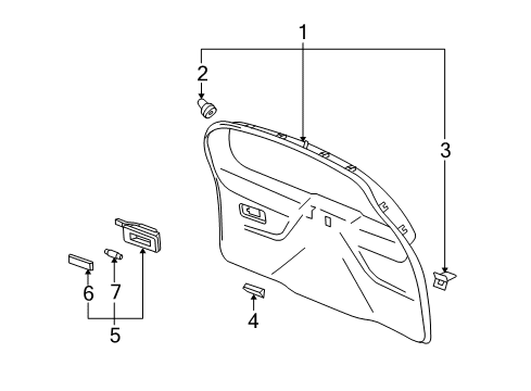 2007 Cadillac SRX Interior Trim - Lift Gate Diagram