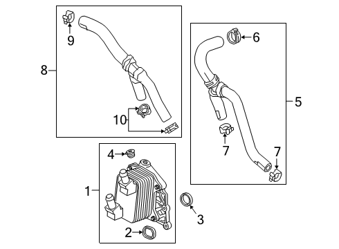 2023 GMC Sierra 1500 Oil Cooler  Diagram 1 - Thumbnail