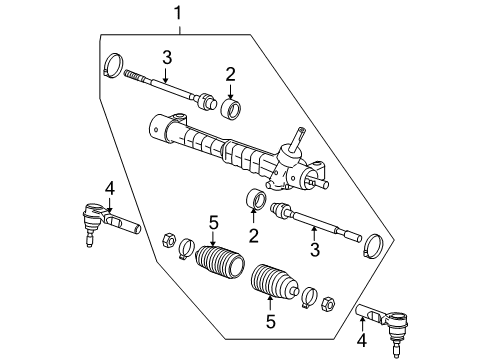 2010 Pontiac G6 P/S Pump & Hoses, Steering Gear & Linkage Diagram 2 - Thumbnail