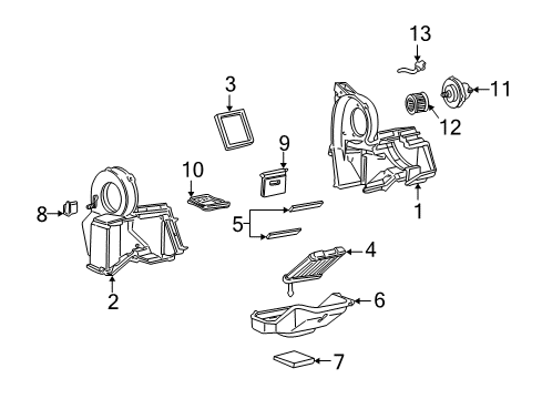 2024 Chevy Express 2500 Heater Components Diagram 2 - Thumbnail