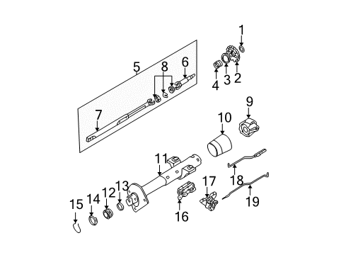 2002 Chevy Camaro Steering Shaft Assembly Diagram for 26019936